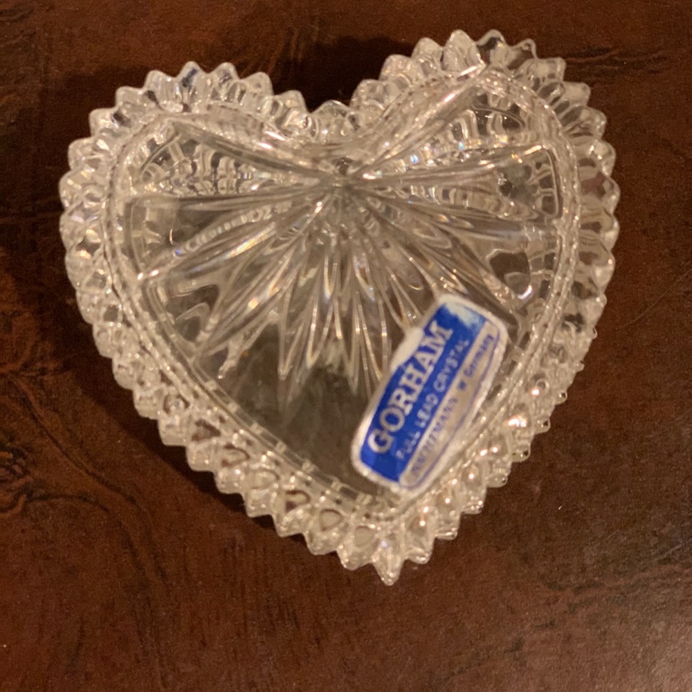 Vintage Gorham lead crystal trinket jewelry box